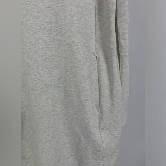 Athleta Coaster Luxe Sweatshirt Dress Long Sleeve Pockets Heather Gray Fog L - Picture 15 of 15